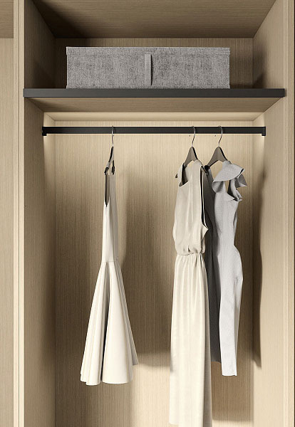 Штанга для одежды Конеро W 920 мм с пазом для LED подсветки Kessebohmer | официальный магазин