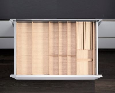 КОМПЛЕКТ лоток + держатель для ножей, ФайнЛайн Линик 800-900 мм, глубина 500 мм, цвет ЯСЕНЬ светлый